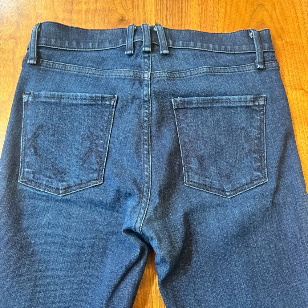 McGuire Raw Edge Hem High Rise Skinny Jeans in Dark Wash. Size Women’s 28 - Picture 11 of 17